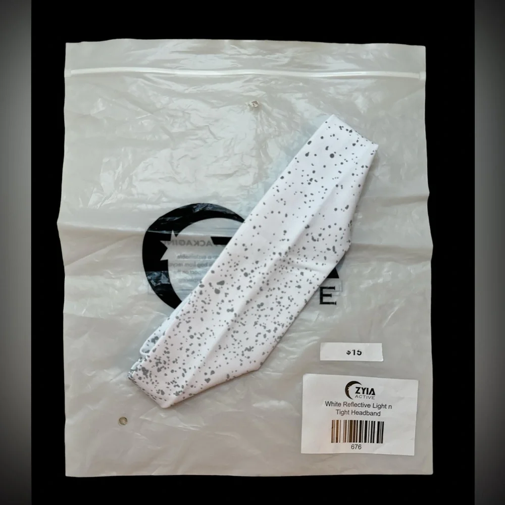 ZYIA White Reflective Light n Tight Headband 676 NWT - Picture 13 of 13
